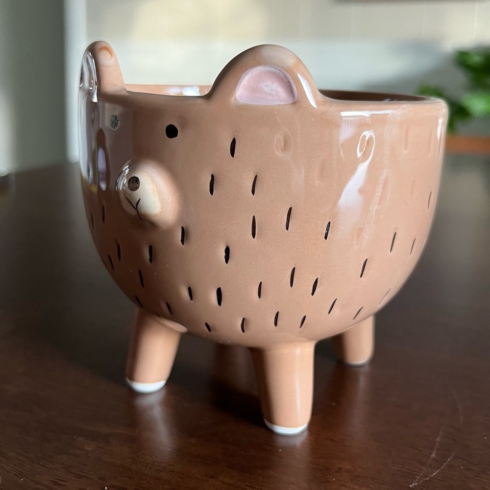 New Ceramic Bear Planter - Picture 7 of 11
